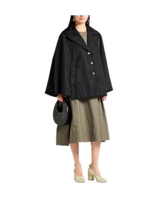 Marni Black Sleeveless Cape Coat