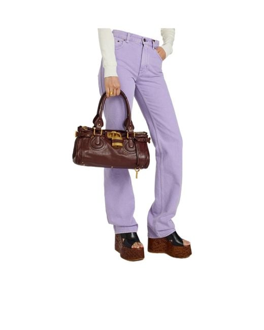 Chloé Brown Simple Cowhide Shoulder Bag