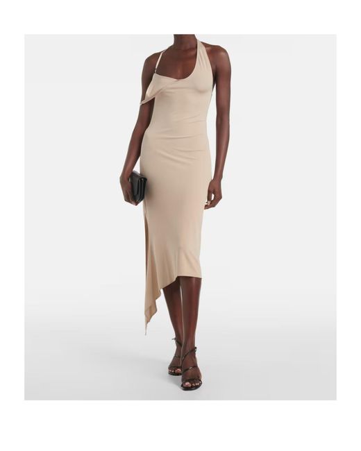 Courreges Natural Asymmetrical Dress