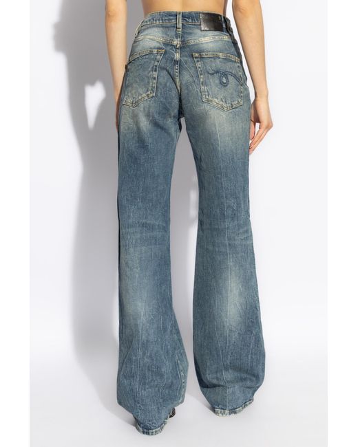 R13 Blue Vintage Effect Jeans