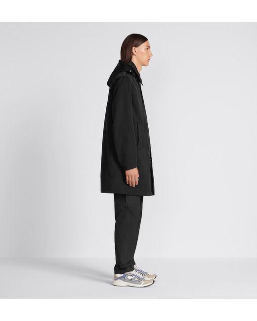 Dior Black Homme Collared Trench Coat for men