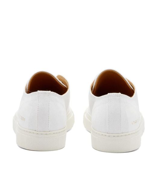 Common Projects White Logo-Lacing Low-Cut Casual Sneakers