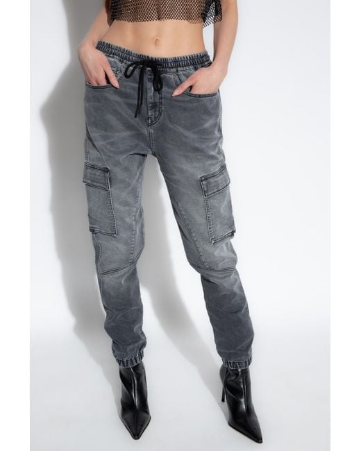 DIESEL Blue 2051 D-Ursy Mid-Rise Slim-Leg Jeans