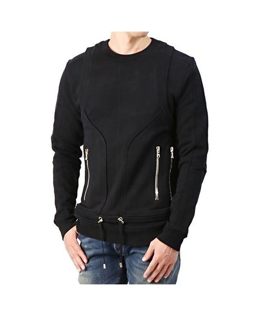 Balmain Black Long Sleeve Sweatshirt for men