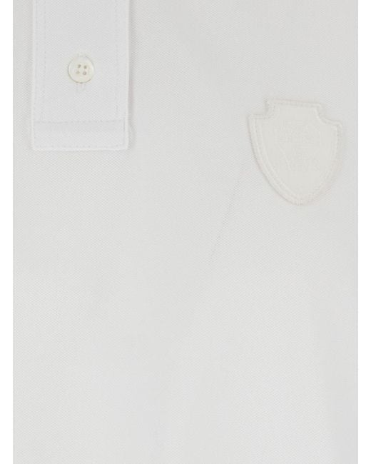 Brunello Cucinelli White Short Sleeve Polo Shirt