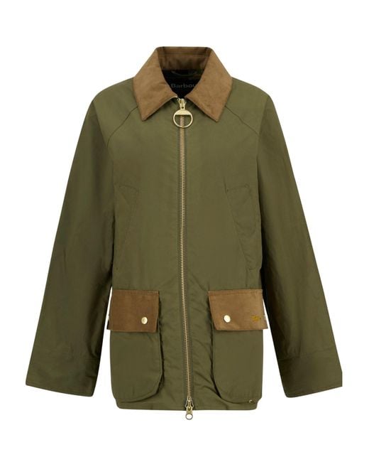 Barbour Green Corduroy-Collar Jacket