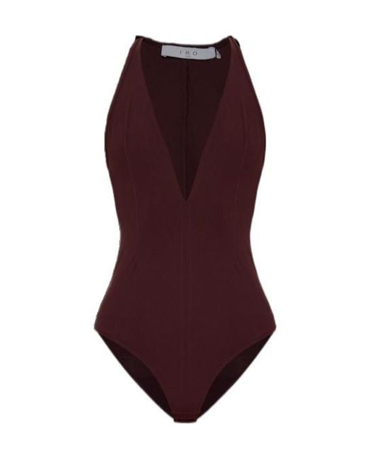 IRO Purple V-Neck Sleeveless Jumpsuit