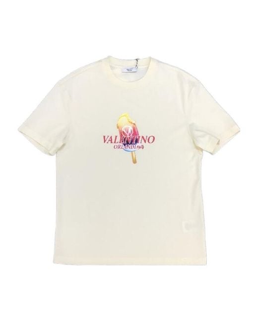 Valentino White Short-Sleeved T-Shirt for men
