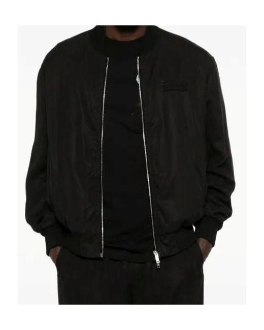 Iceberg Black Bomber Jacket for men