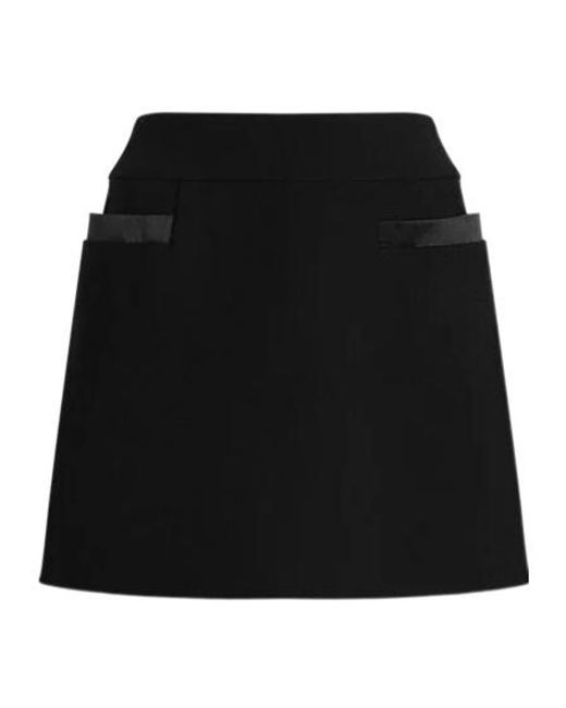 Dolce & Gabbana Black Basque Crepe Mini Skirt