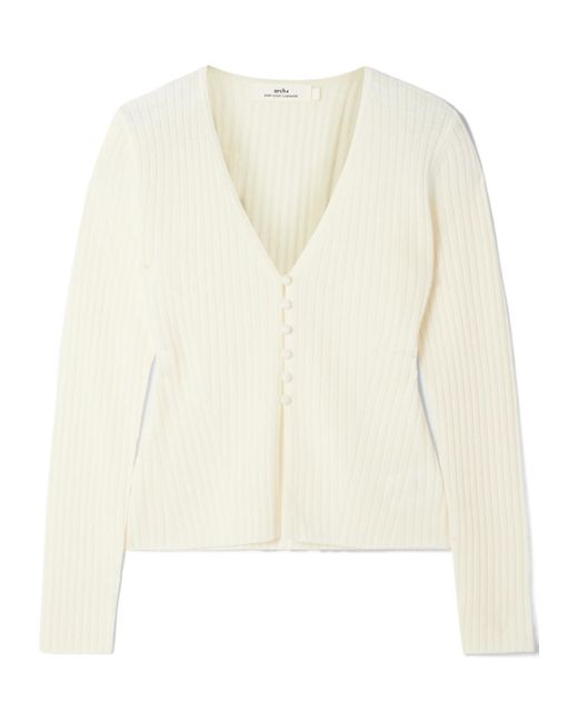 arch4 White Long-Sleeved Knitted Cardigan