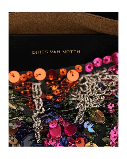 Dries Van Noten Pink Micro Embellished Tote Bag