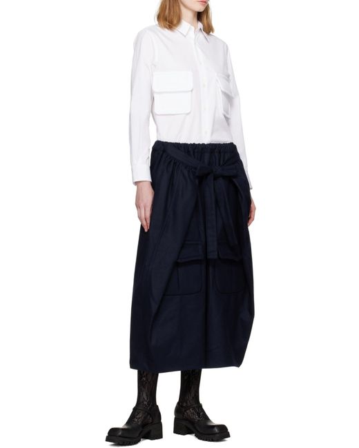 Comme des Garçons White Long-Sleeved Shirt