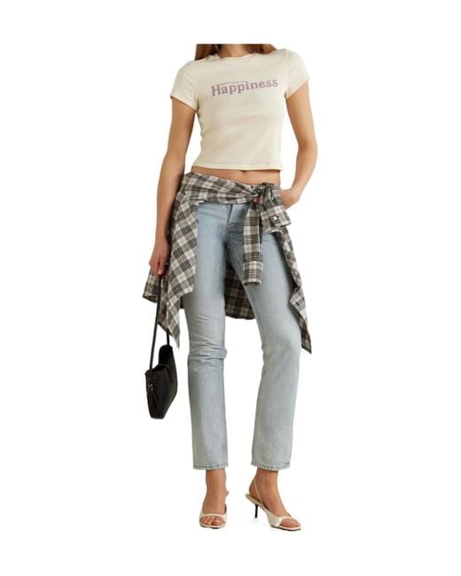 Re/done White X Pamela Anderson Short-Sleeve T-Shirt