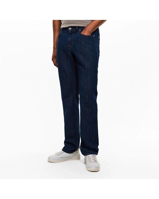 7 For All Mankind Blue Five-Pocket Jeans for men