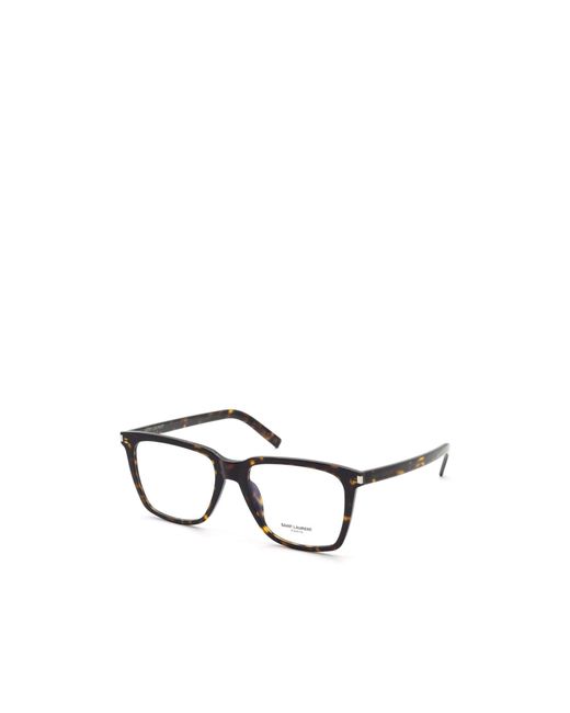 Saint Laurent White Eyewear Square-Frame Glasses