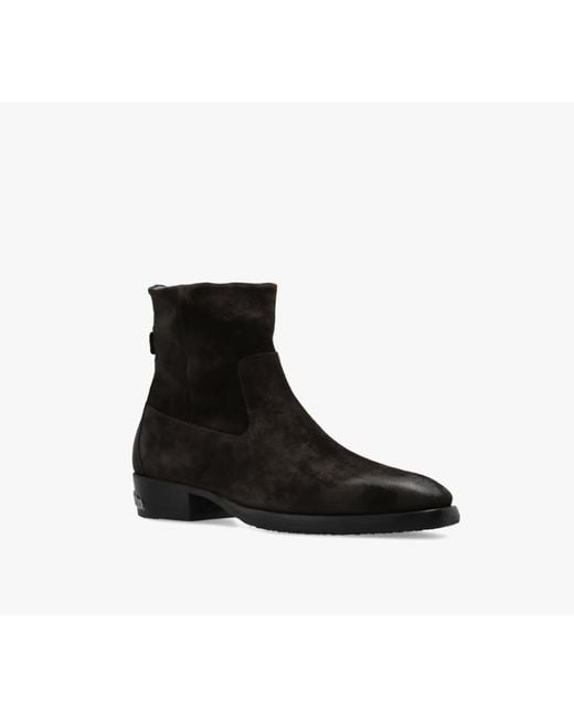 AllSaints Black Zippered Ankle Boots for men