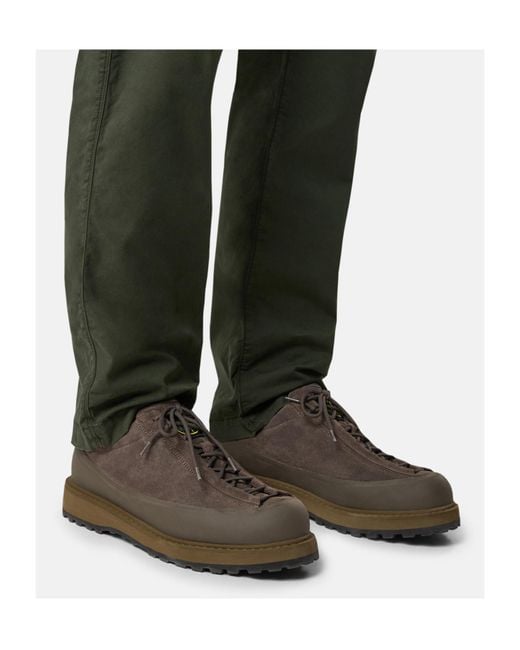 Stone Island Brown Lace-Up Suede Sneakers for men
