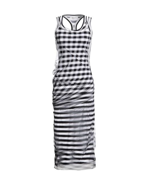 Sportmax White Slimming Striped Dress