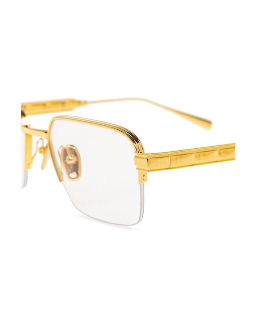 Balmain White Full Frame Plain Mirror for men