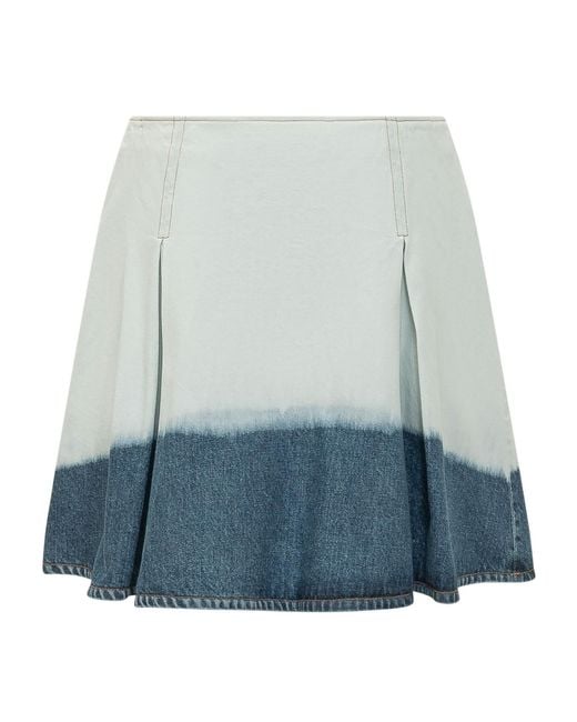Marni Blue Dip-Dye Pleated Skirt