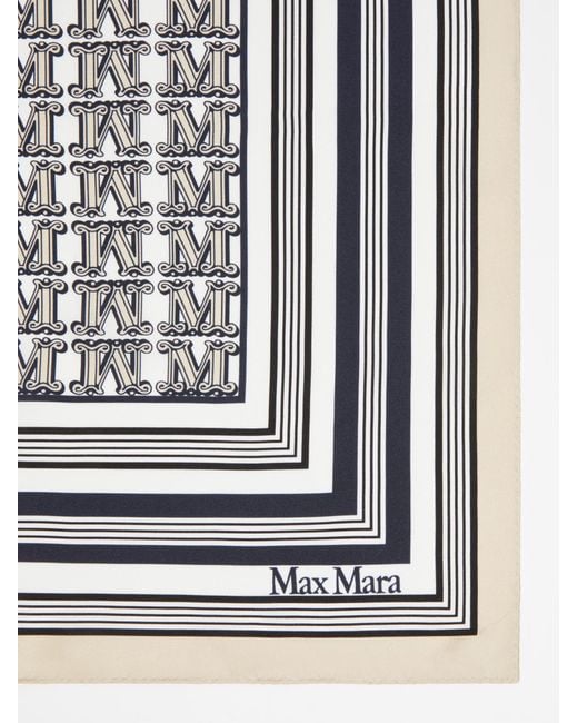 Max Mara Gray All-Over Printed Scarf