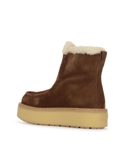 Prada Brown Round-Toe Ankle Boots