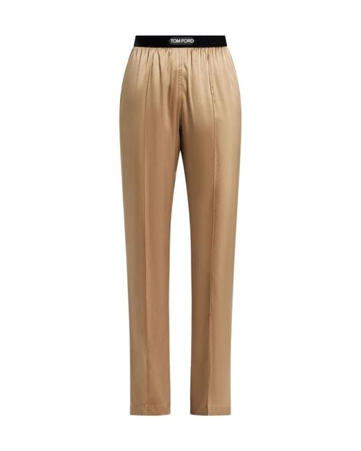 Tom Ford Natural Stretch Satin Pj Pants