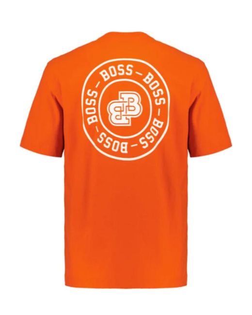 Boss Orange T-Shirt With Round Neck And Short Sleeves for men