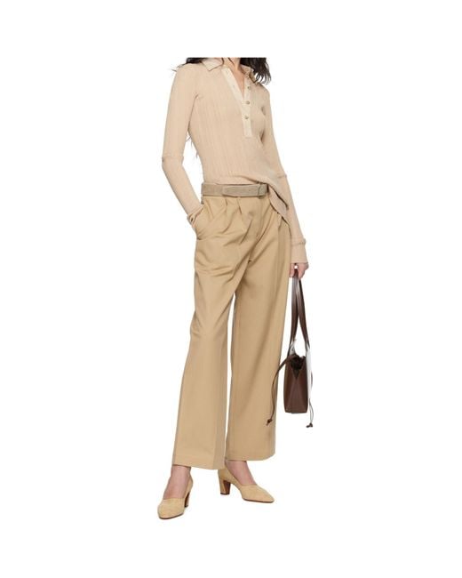 Totême White Swirl Suede Belt