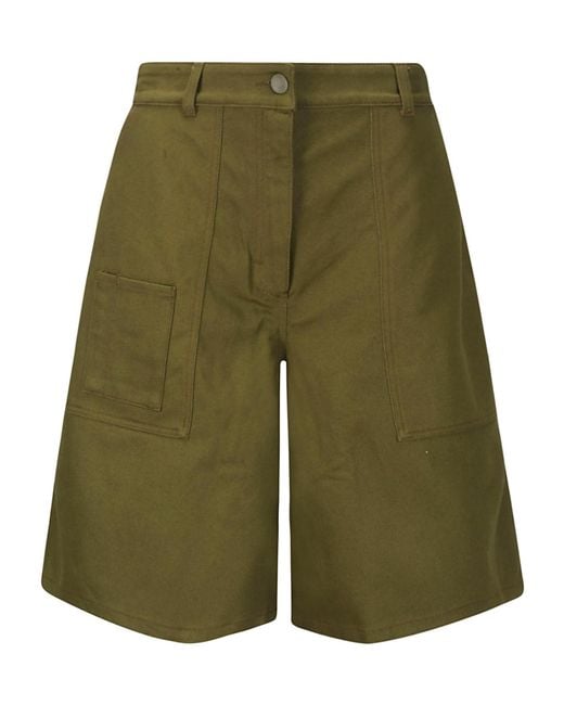 CECILIE BAHNSEN Green Bow-Detailing Shorts