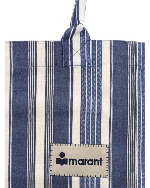 Isabel Marant Blue Logo Patch Tote Bag
