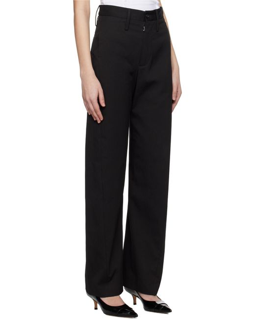 MM6 by Maison Martin Margiela Black Gabardine Trousers