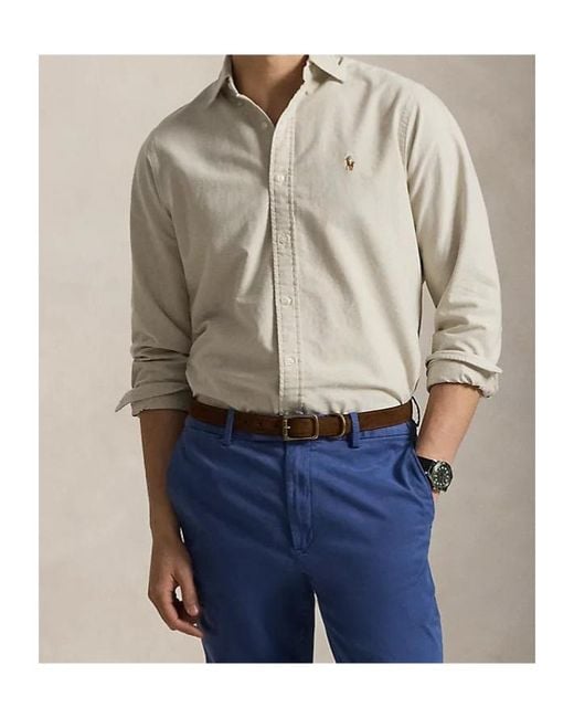 Polo Ralph Lauren White Long Sleeve Oxford Shirt for men