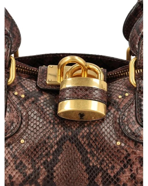 Chloé Brown Zippered Handbag