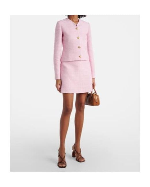 Giambattista Valli Pink Tweed Miniskirt