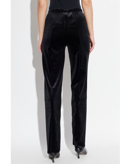 Vetements Black Velour Straight-Leg Pants for men