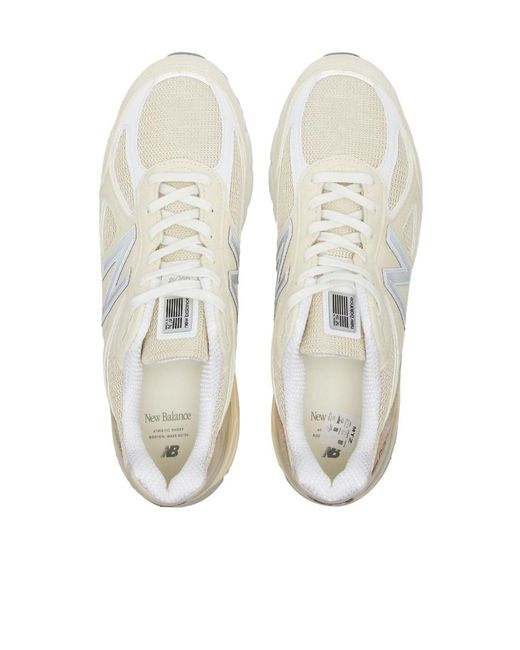 New Balance White 990V4 'Made