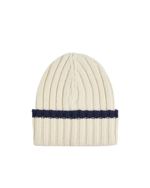 Fay White Beanie Hat for men