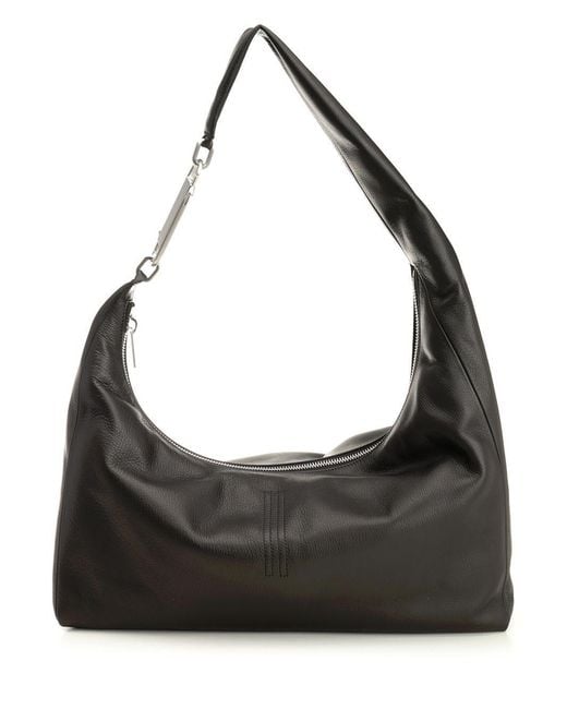 Rick Owens Black Cropped Gemini Shoulder Bag