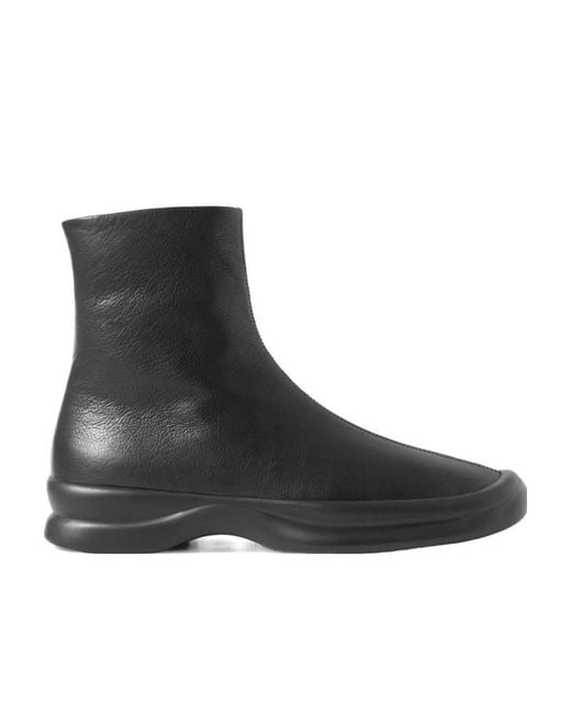 The Row Black Round-Headed Ankle Boots