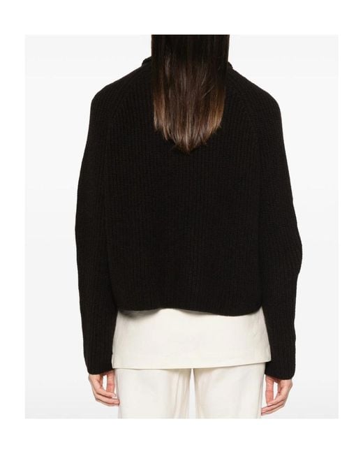 Lisa Yang Black Long-Sleeve Zip-Up Cardigan