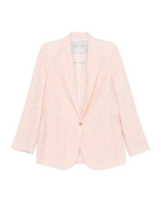 Forte_forte Pink Button-Up Blazer