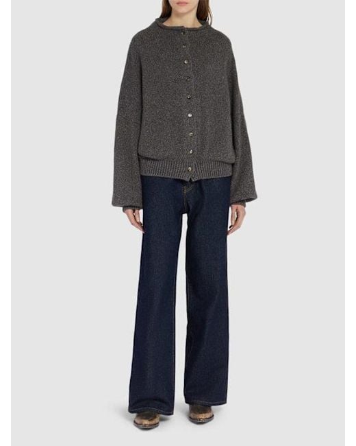 Khaite Blue Winslow Denim Wide Jeans