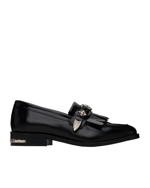 Toga Virilis Black Round Toe Loafers for men