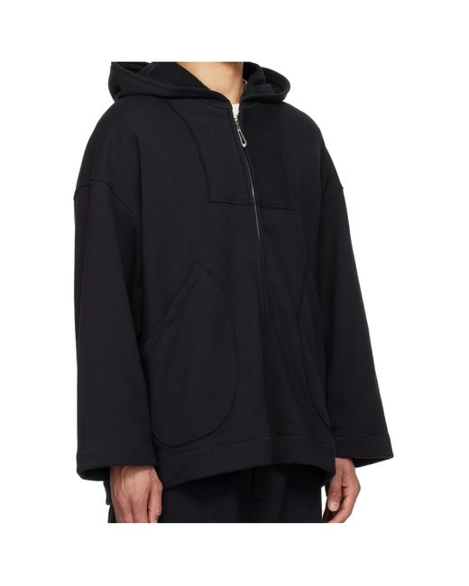 Bode Blue Sideline Wide-Sleeved Hooded Jacket for men