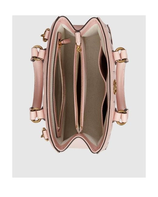 Gucci Pink Gg Logo-Embossed Mini Tote Bag