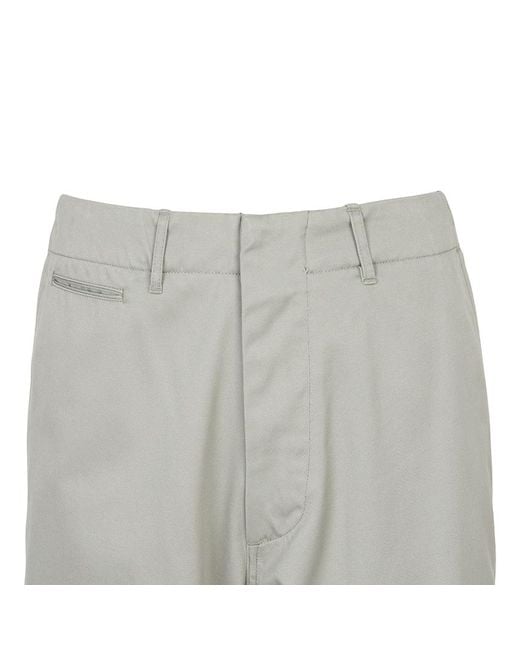 Nanamica Gray Casual Pants With Belt Loops for men