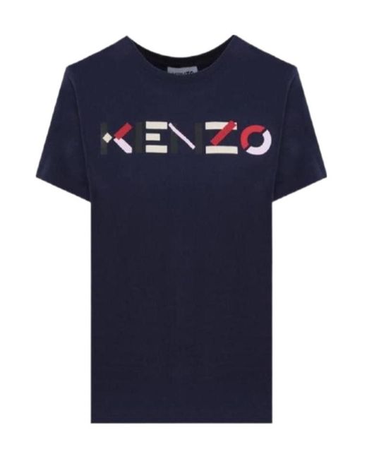 KENZO Blue Logo Printed T-Shirt