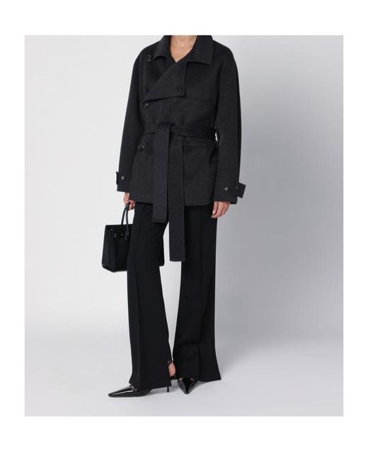 Philosophy Di Lorenzo Serafini Black Cappotto Doppiopetto